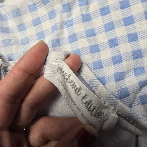 weekend edition blue and white checkered crop top women's size medium - Picture 6 of 9